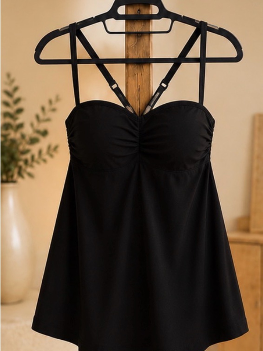 Black Becca Swim Top / Tankini Top L